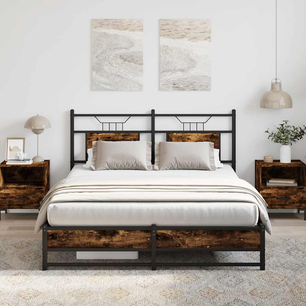 Bedframe Zonder Matras Hout Kleurig