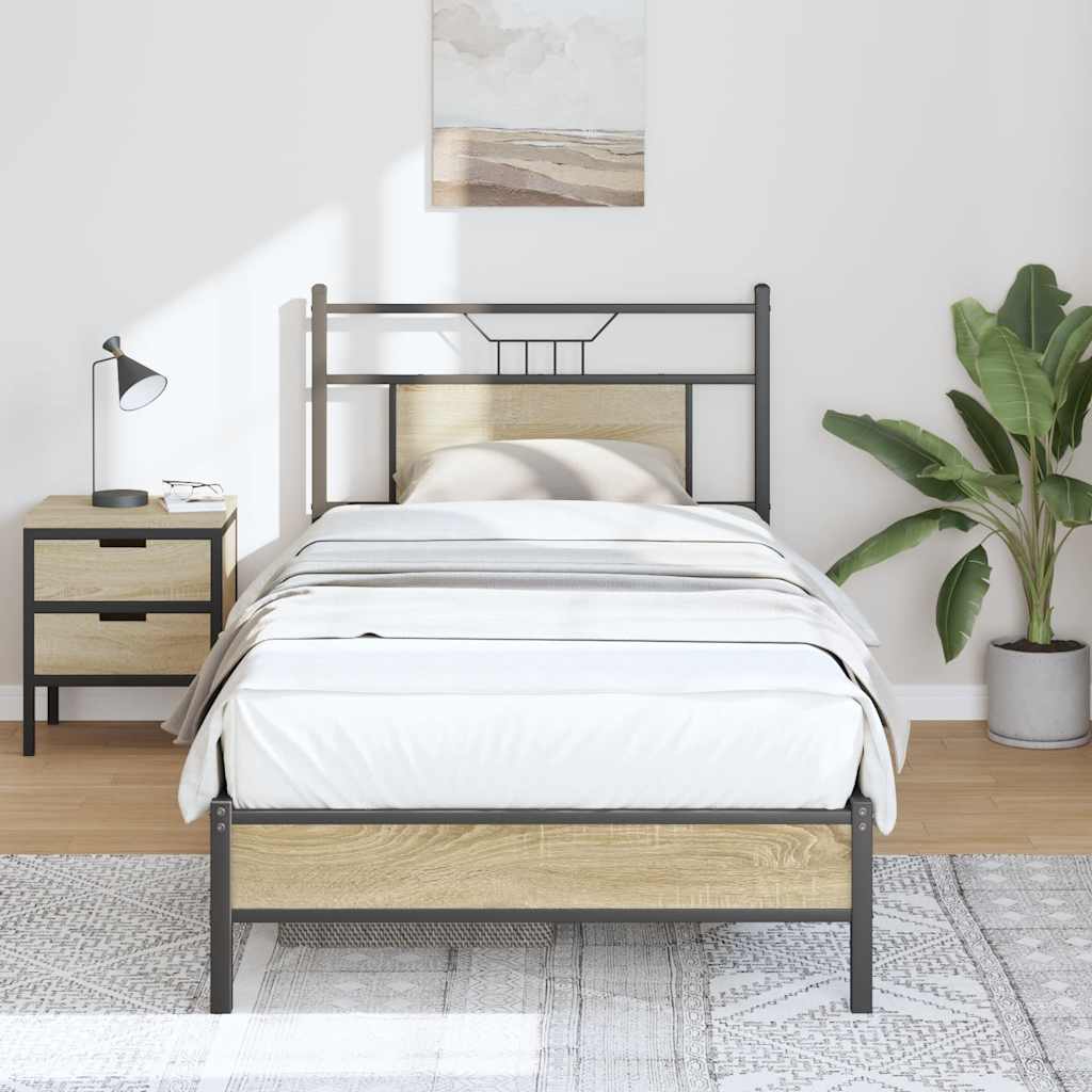 Bedframe Zonder Matras Hout Kleurig
