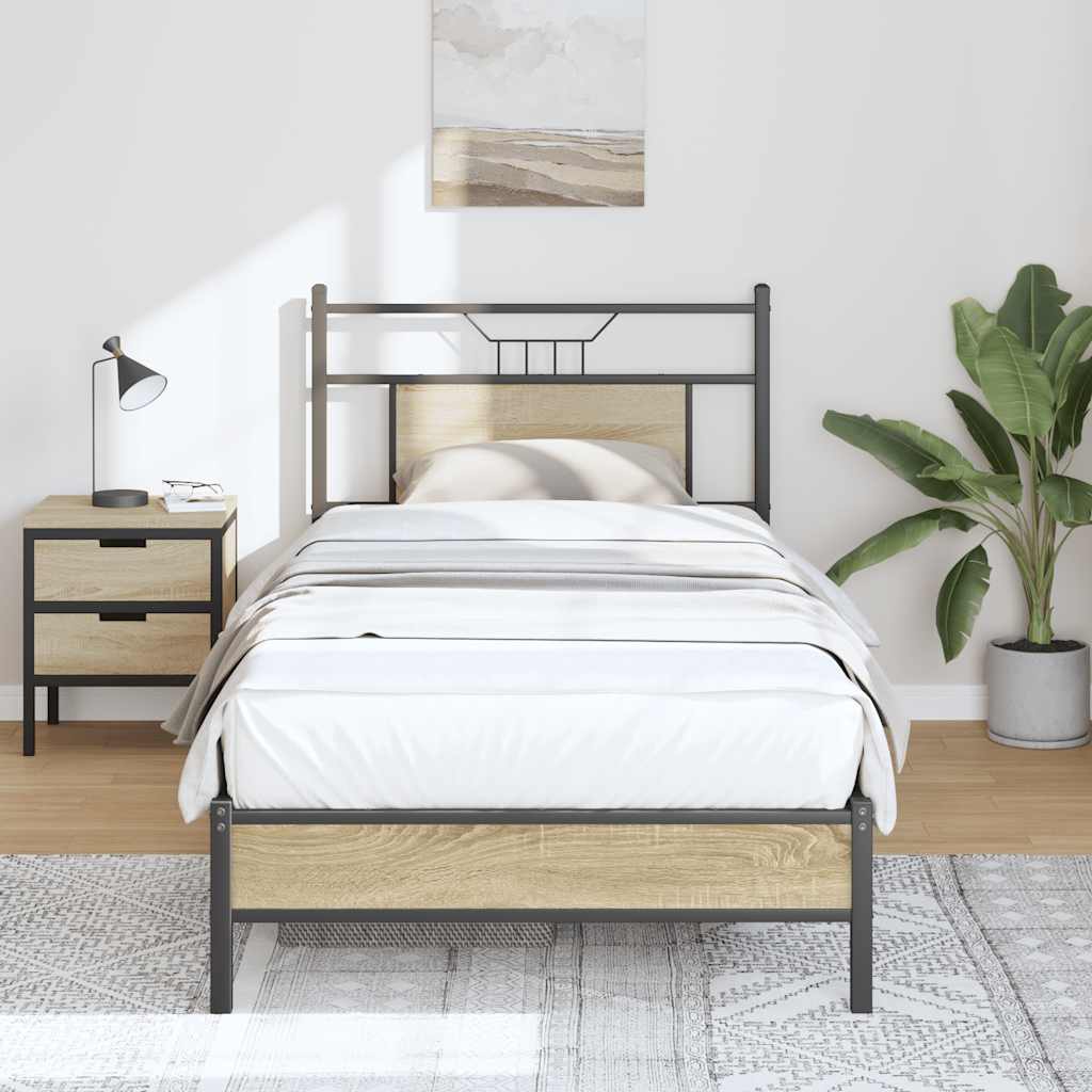 Bedframe Zonder Matras Hout Kleurig