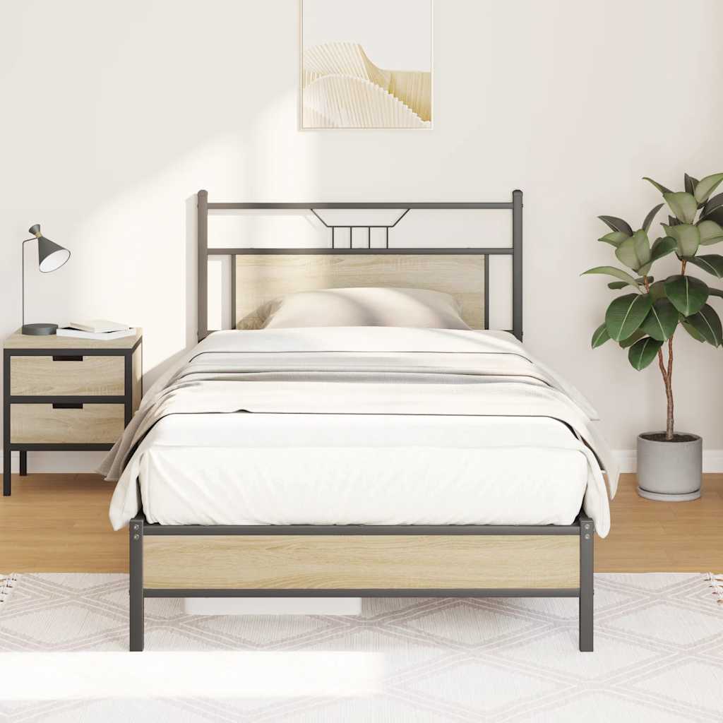 Bedframe Zonder Matras Hout Kleurig