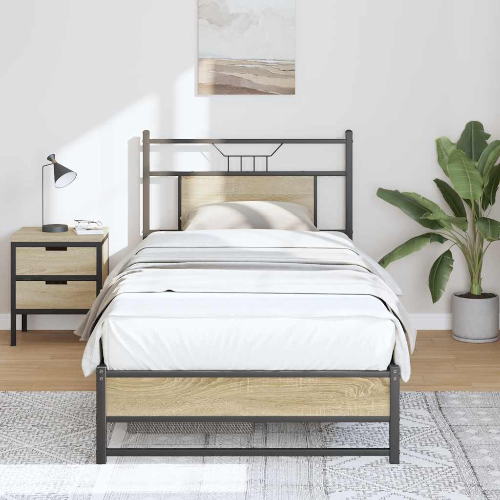 Bedframe Zonder Matras Hout Kleurig