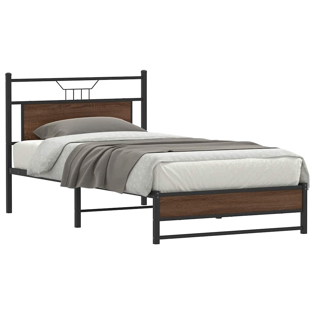 Bedframe Zonder Matras Hout Kleurig
