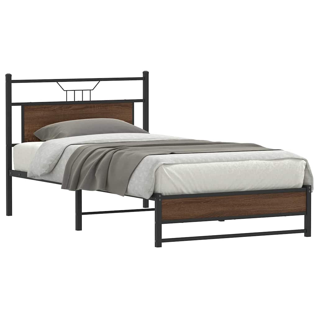 Bedframe Zonder Matras Hout Kleurig