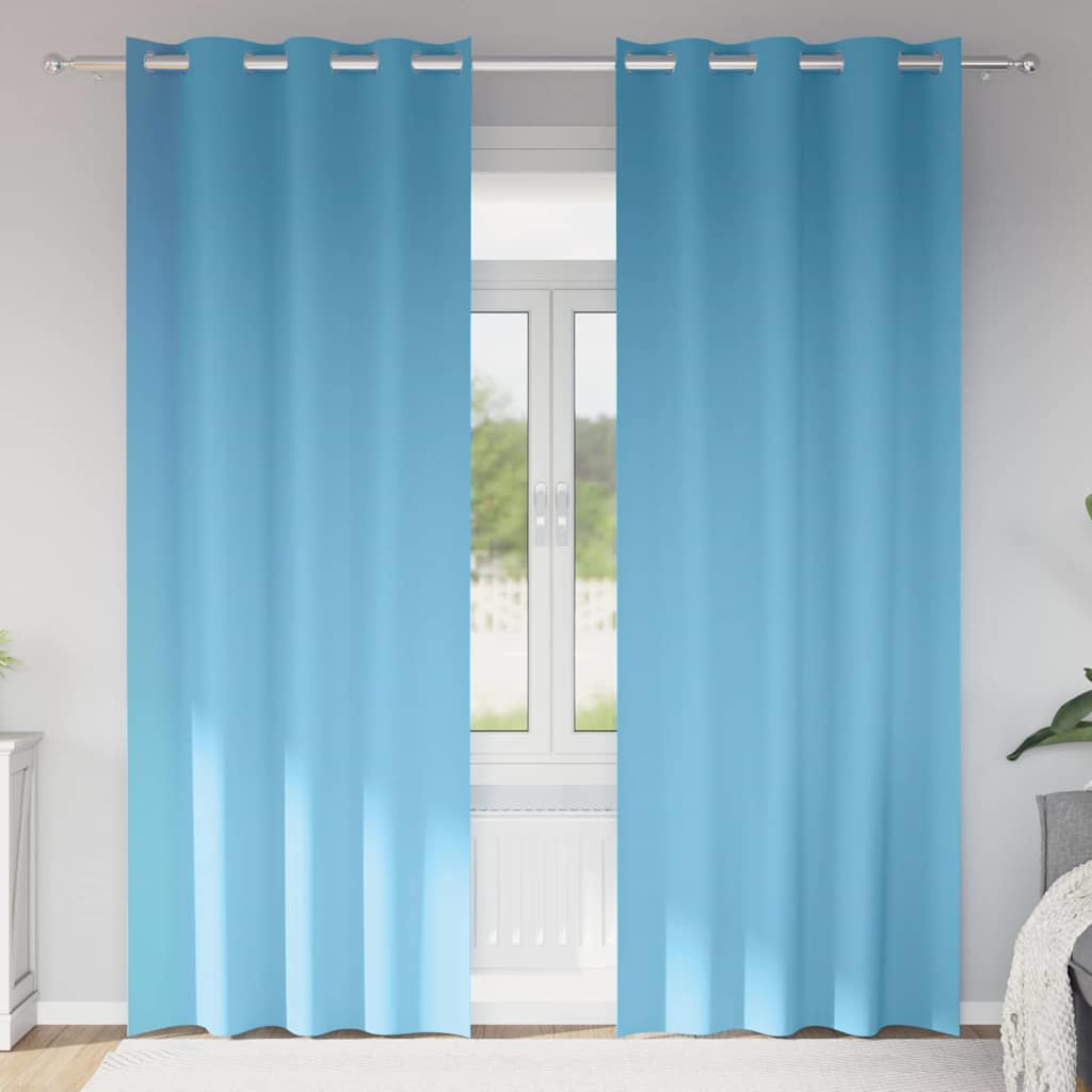 Zwart-Out Gordijnen Met Ringen 2 St 140 X