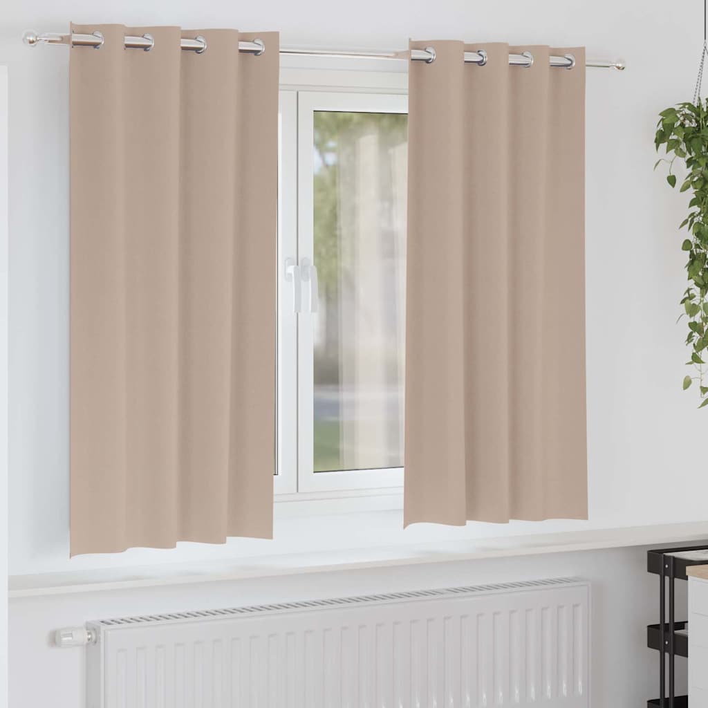 Zwart-Out Gordijnen Met Ringen 2 St 140 X