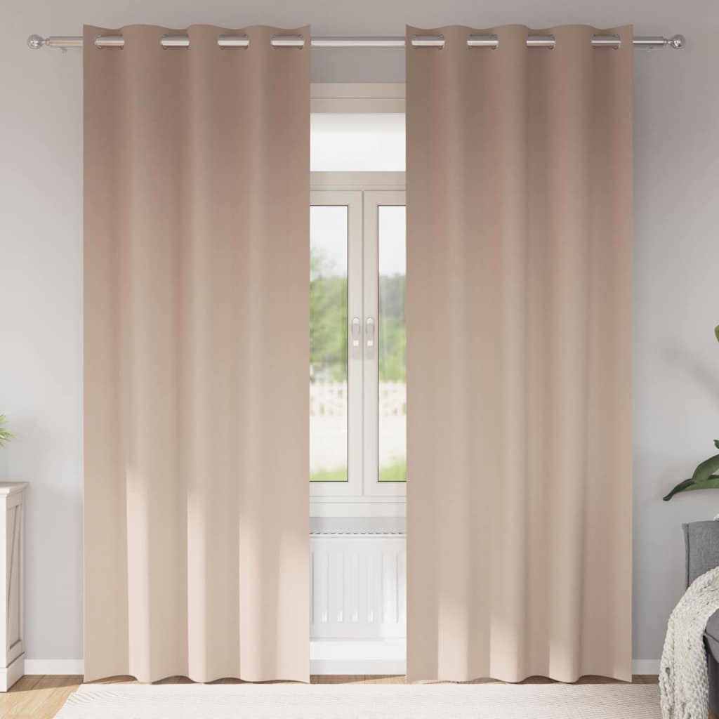 Zwart-Out Gordijnen Met Ringen 2 St 140 X