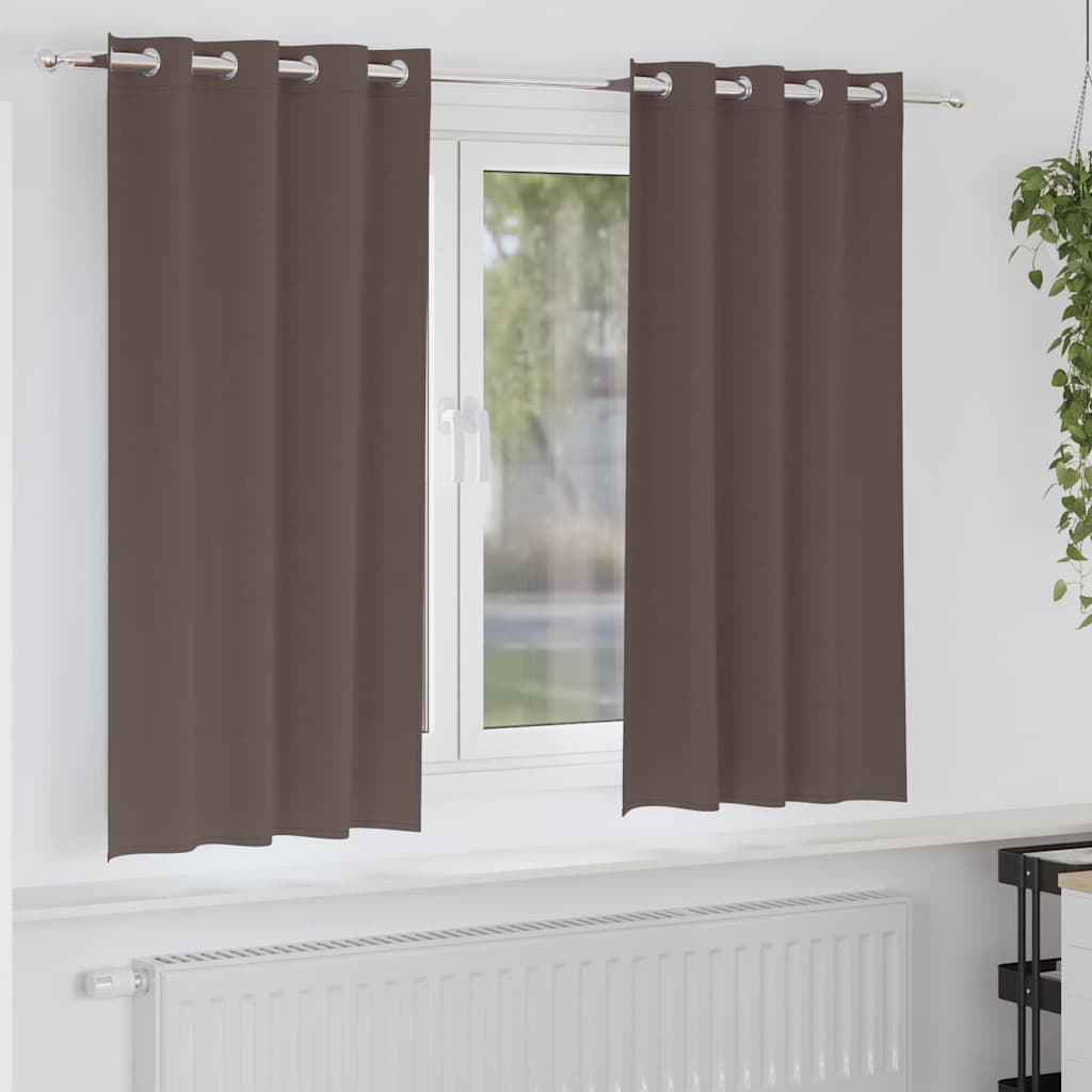 Zwart-Out Gordijnen Met Ringen 2 St 140 X