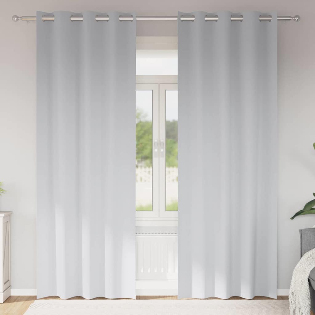 Zwart-Out Gordijnen Met Ringen 2 St 140 X