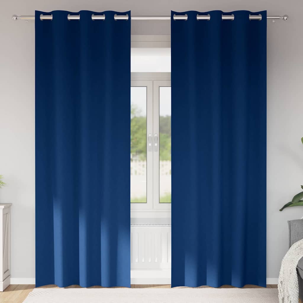 Zwart-Out Gordijnen Met Ringen 2 St 140 X