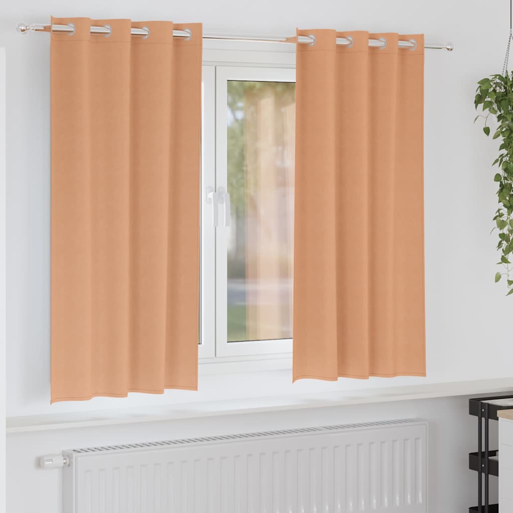 Zwart-Out Gordijnen Met Ringen 2 St 140 X