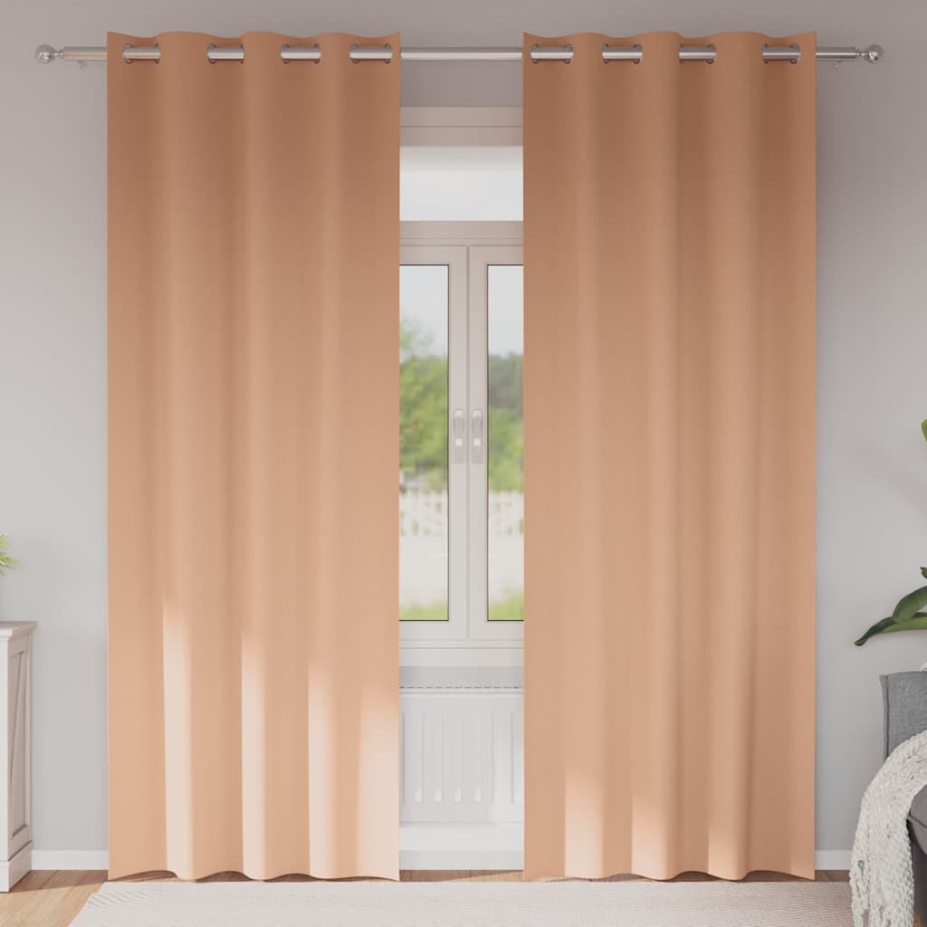 Zwart-Out Gordijnen Met Ringen 2 St 140 X