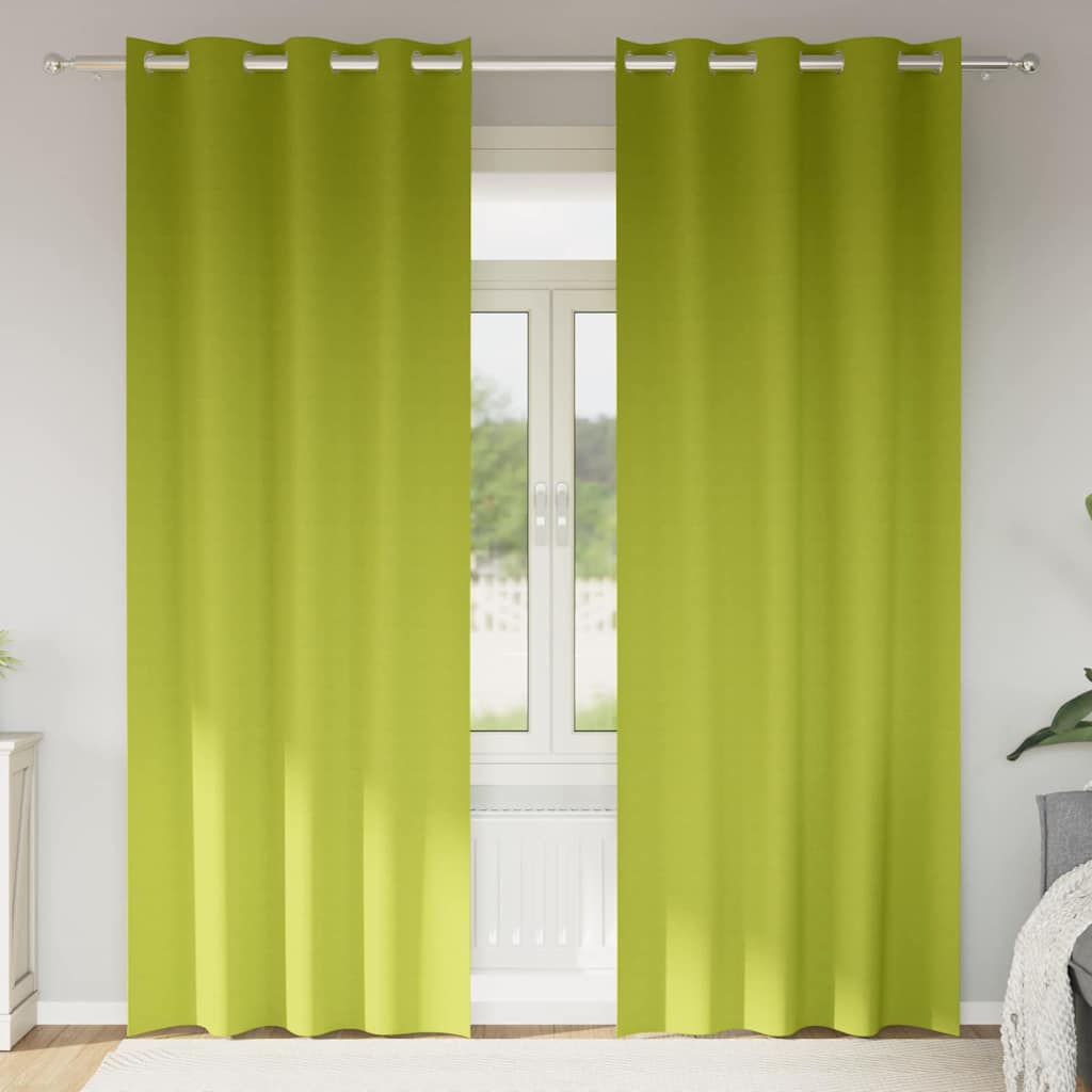 Zwart-Out Gordijnen Met Ringen 2 St 140 X