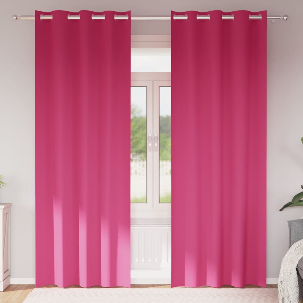 Zwart-Out Gordijnen Met Ringen 2 St 140 X