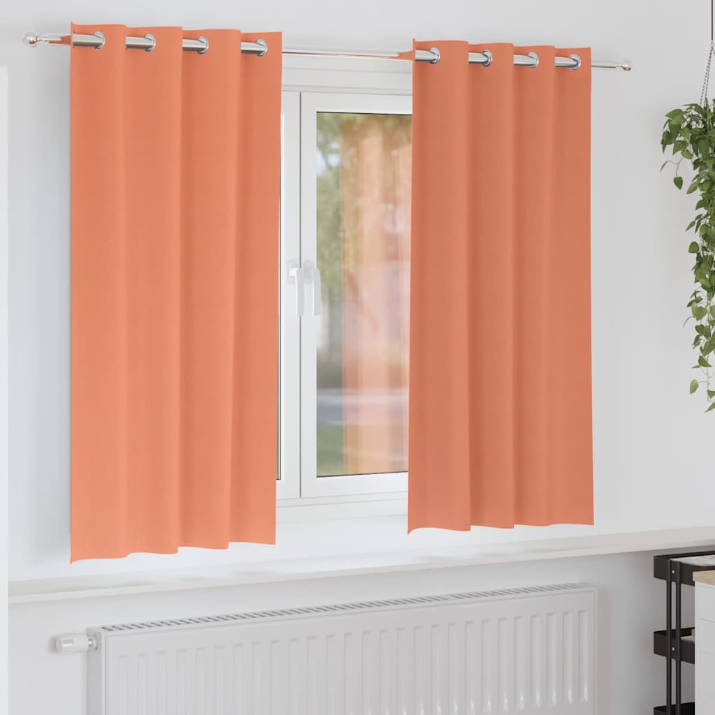 Zwart-Out Gordijnen Met Ringen 2 St 140 X