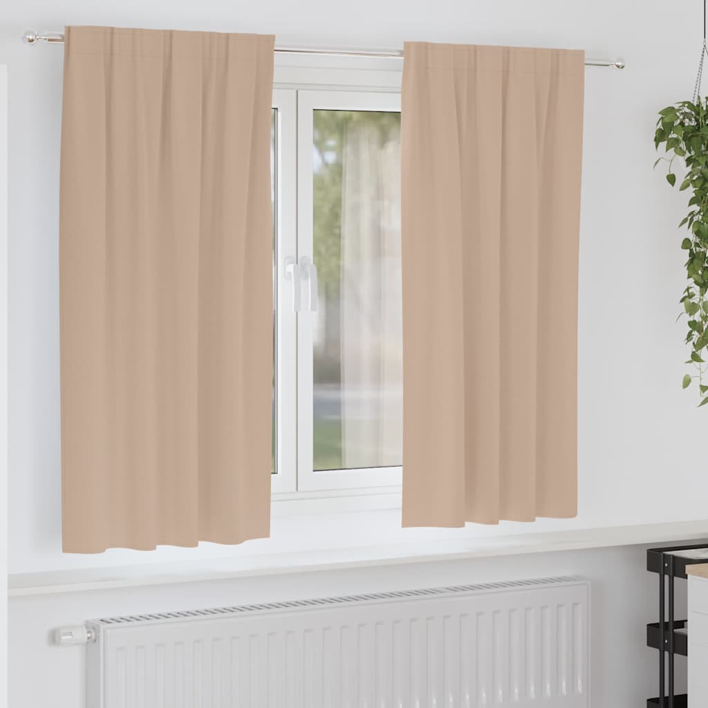 Zwart-Out Gordijnen Met Ringen 2 St 140 X