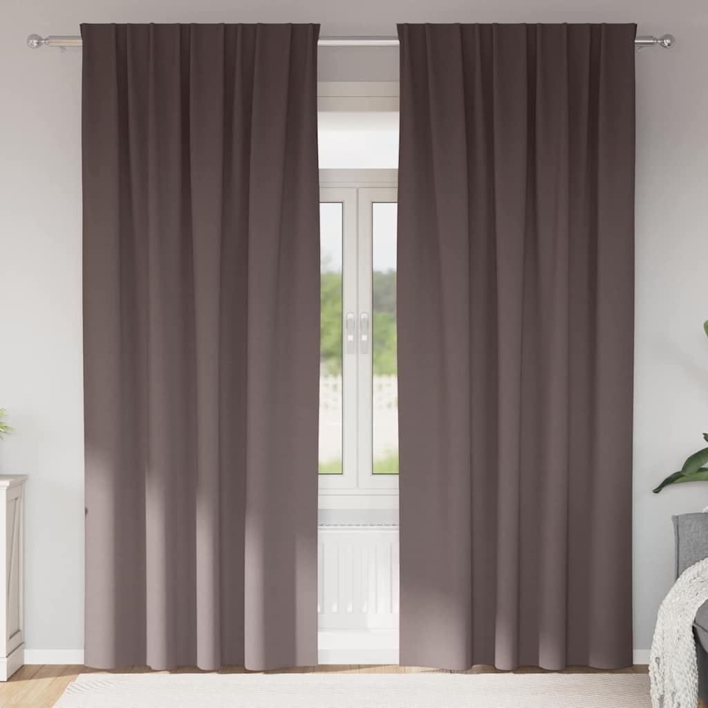 Zwart-Out Gordijnen Met Ringen 2 St 140 X