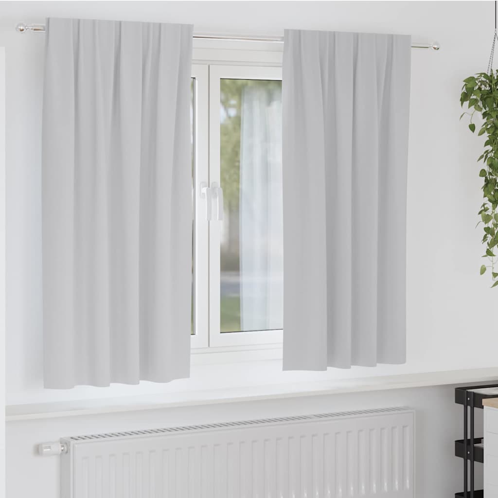 Zwart-Out Gordijnen Met Ringen 2 St 140 X