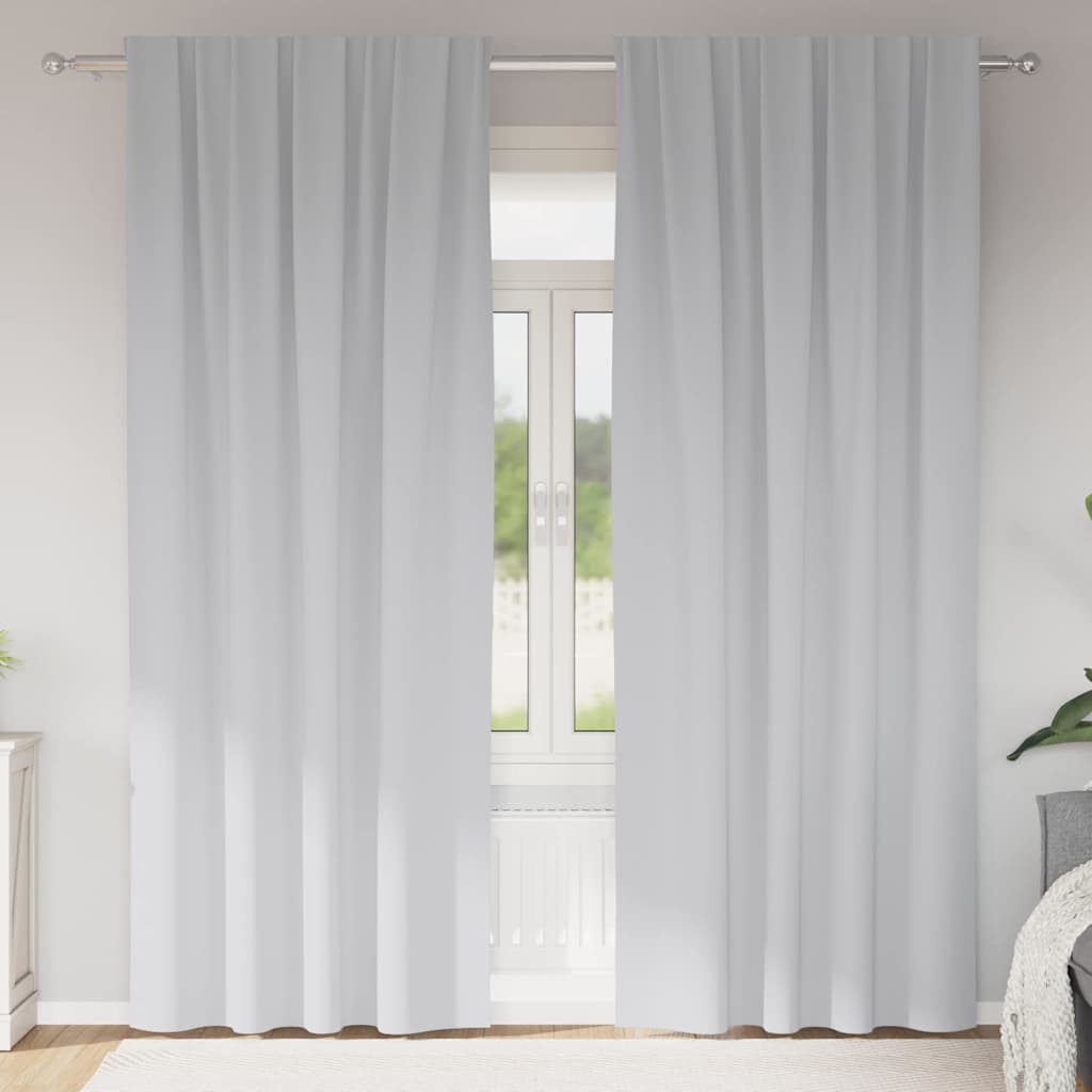 Zwart-Out Gordijnen Met Ringen 2 St 140 X