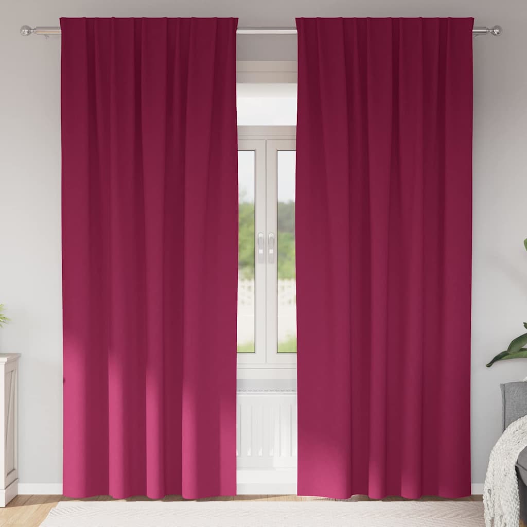 Zwart-Out Gordijnen Met Ringen 2 St 140 X