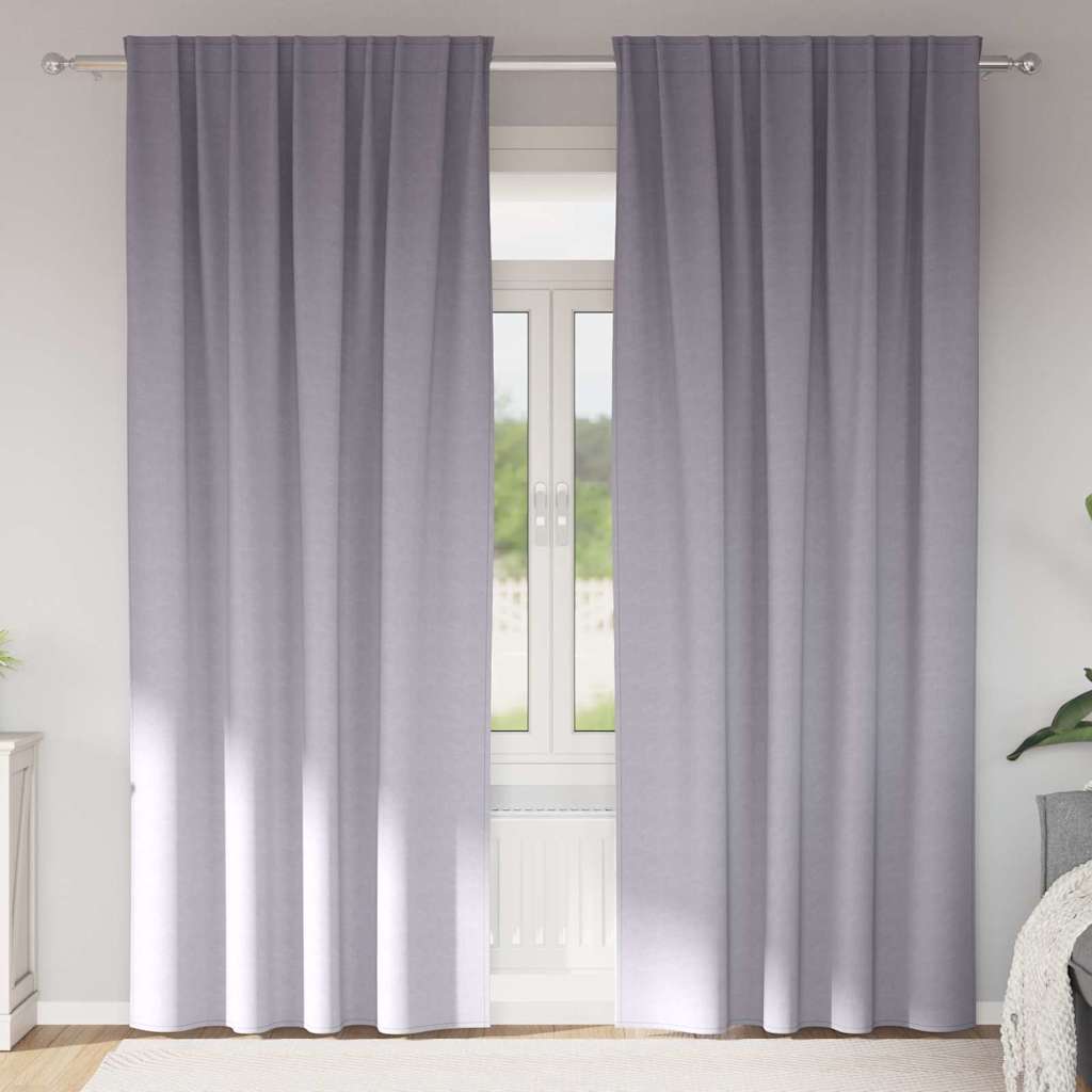 Zwart-Out Gordijnen Met Ringen 2 St 140 X