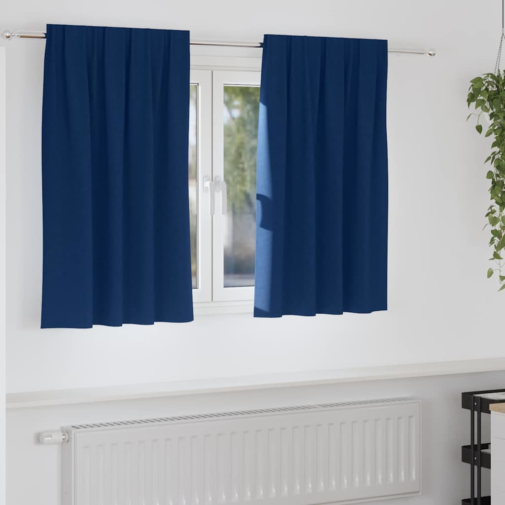 Zwart-Out Gordijnen Met Ringen 2 St 140 X