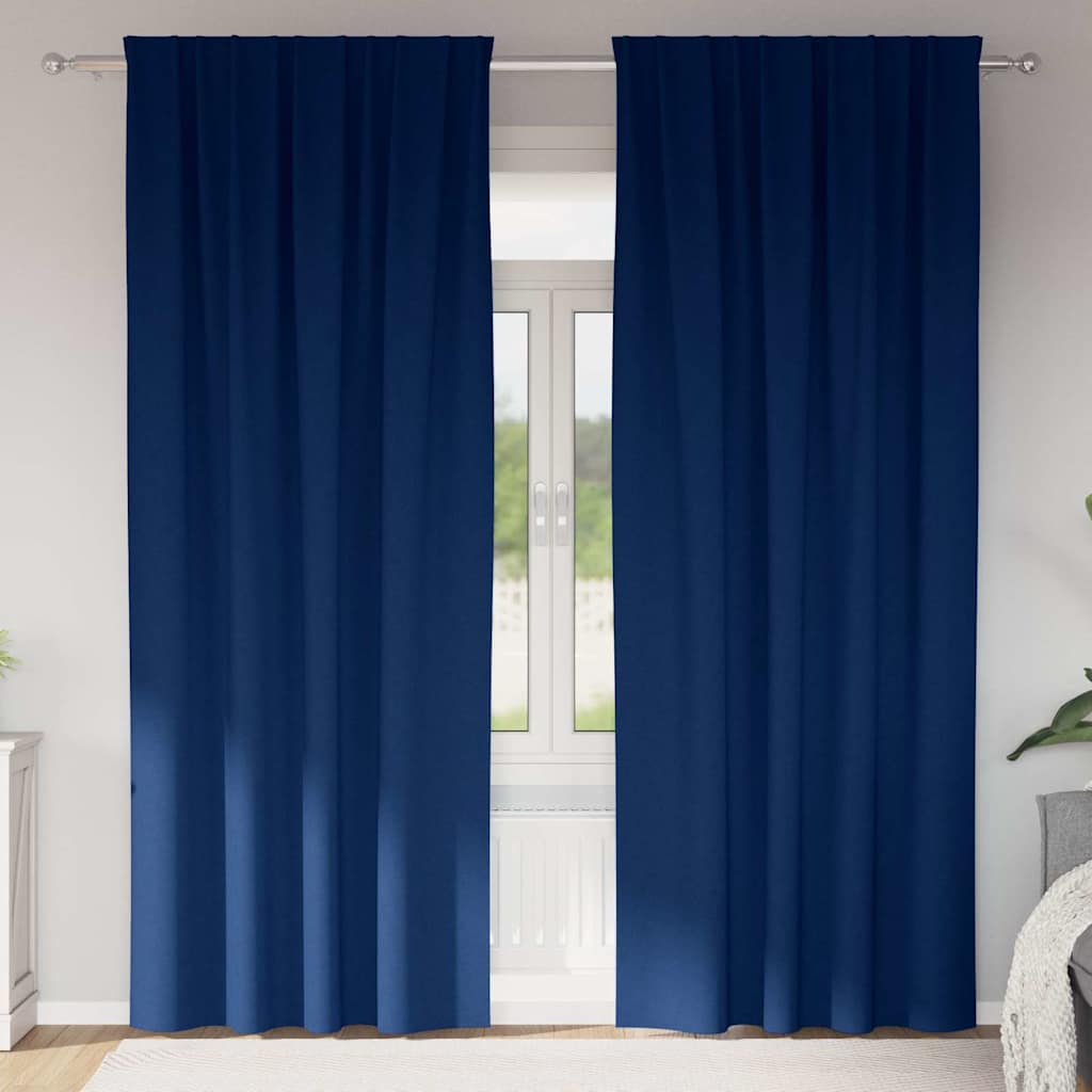 Zwart-Out Gordijnen Met Ringen 2 St 140 X