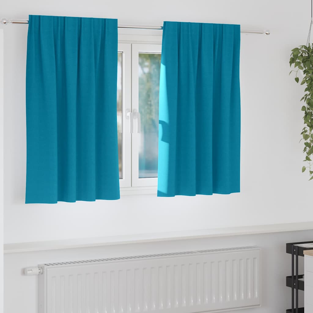 Zwart-Out Gordijnen Met Ringen 2 St 140 X