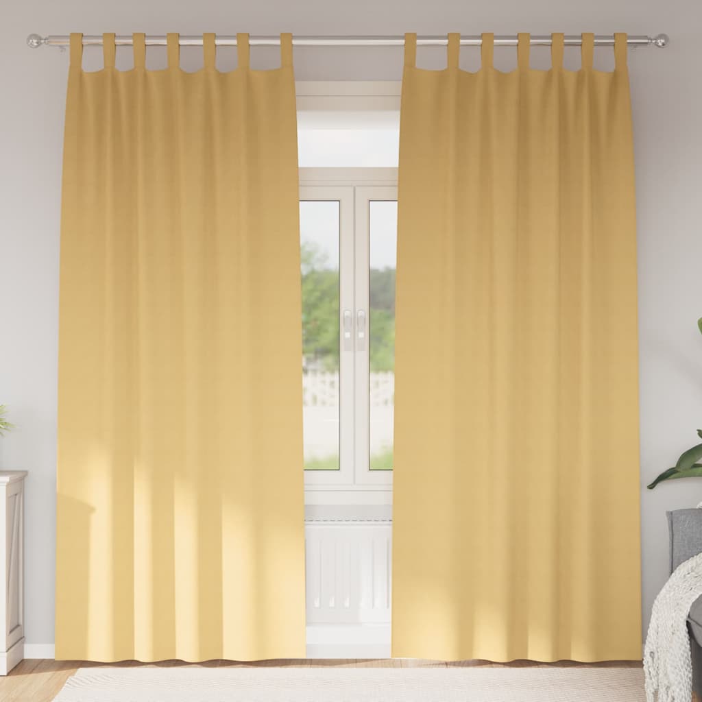 Zwart-Out Gordijnen Met Ringen 2 St 140 X