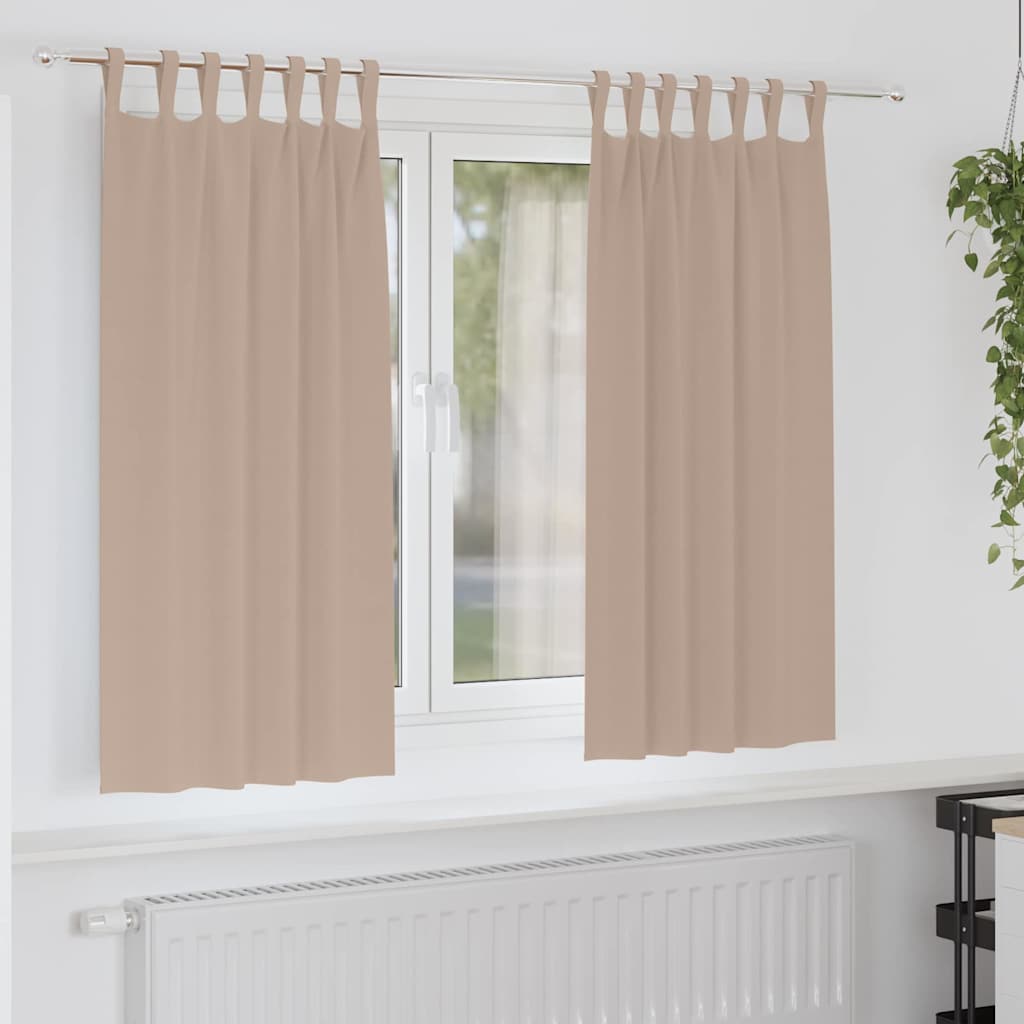 Zwart-Out Gordijnen Met Ringen 2 St 140 X