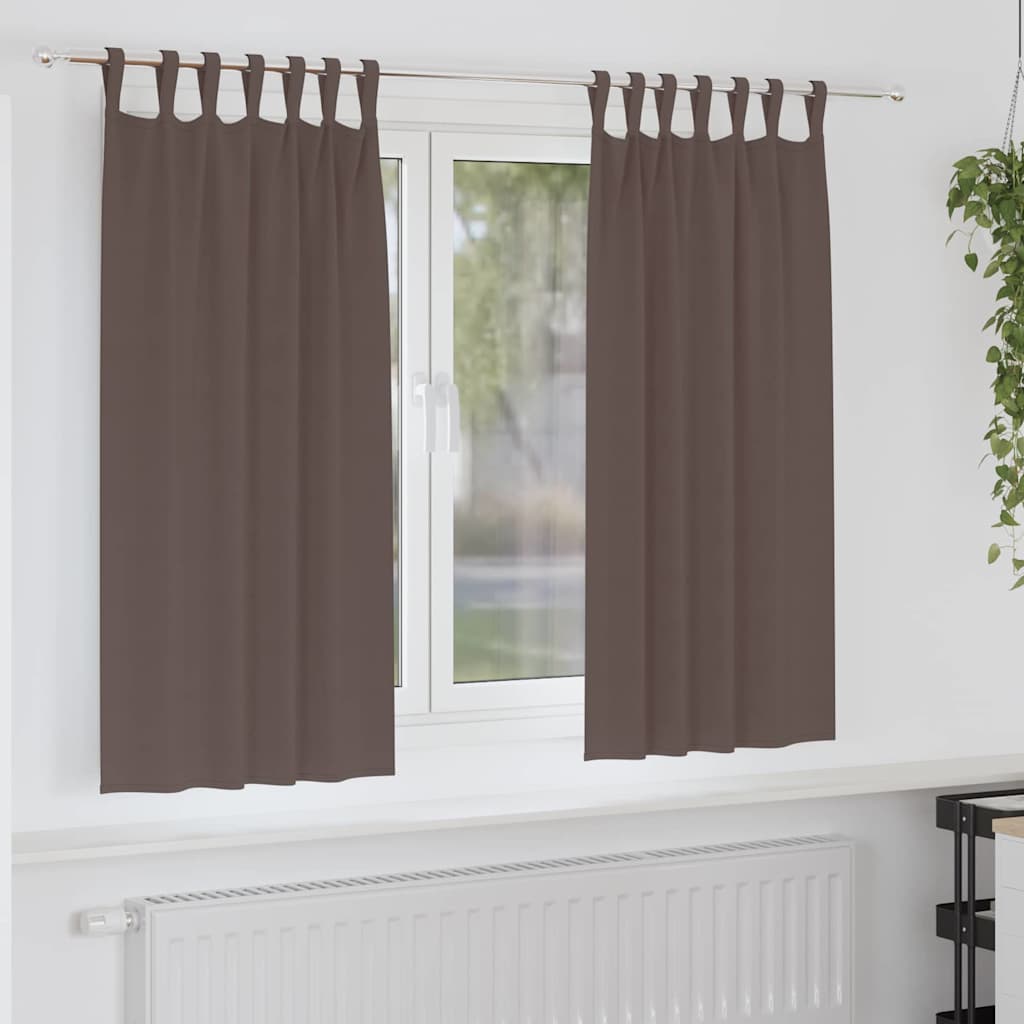Zwart-Out Gordijnen Met Ringen 2 St 140 X