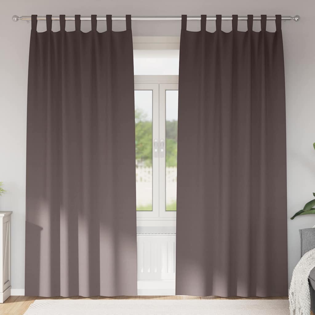 Zwart-Out Gordijnen Met Ringen 2 St 140 X