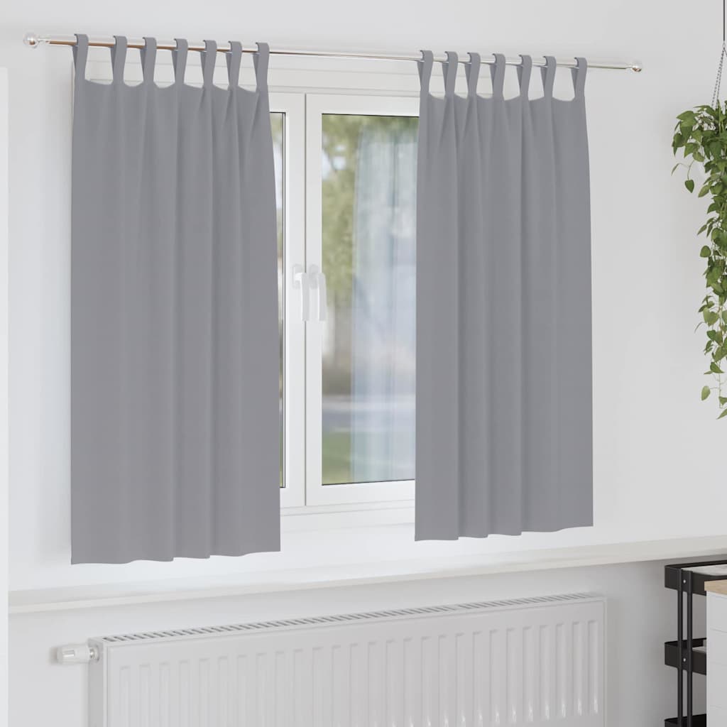 Zwart-Out Gordijnen Met Ringen 2 St 140 X