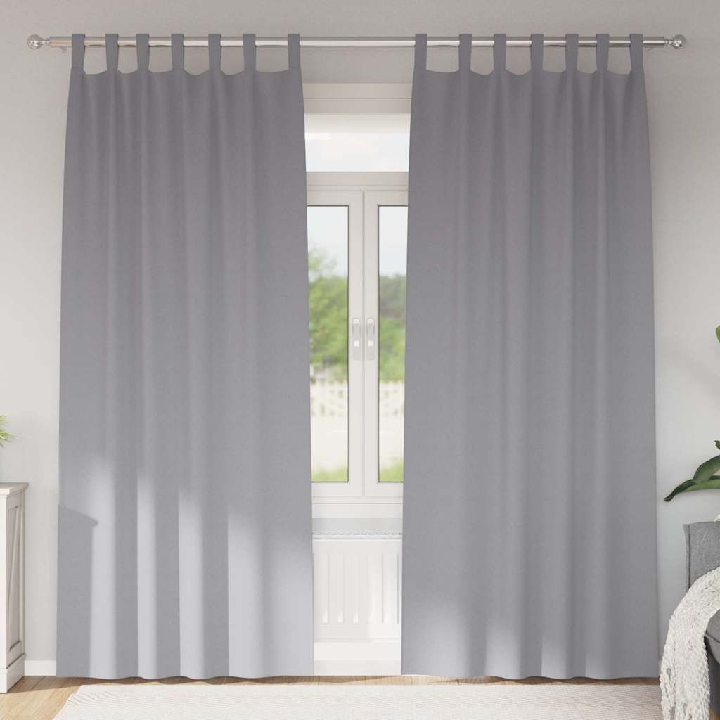 Zwart-Out Gordijnen Met Ringen 2 St 140 X