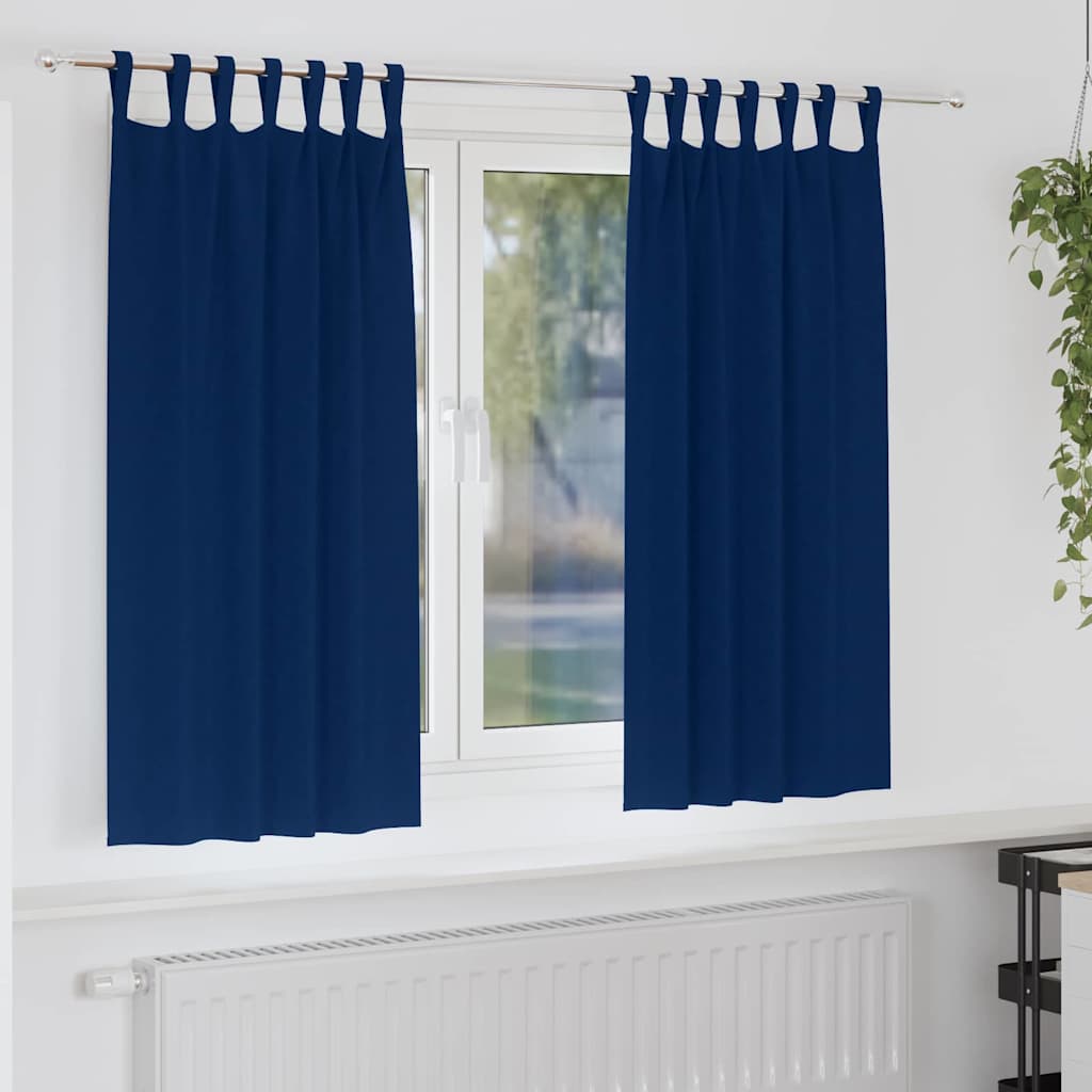 Zwart-Out Gordijnen Met Ringen 2 St 140 X
