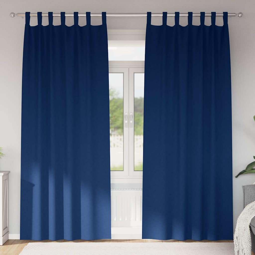 Zwart-Out Gordijnen Met Ringen 2 St 140 X