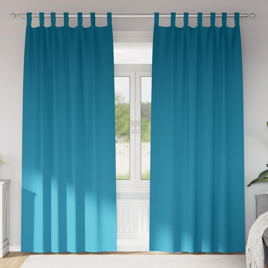 Zwart-Out Gordijnen Met Ringen 2 St 140 X