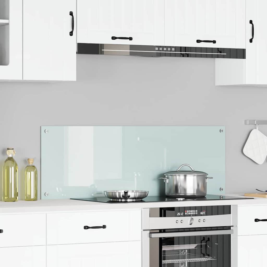 Spatschermen Keuken 70X40 Cm Gehard Glas Wit