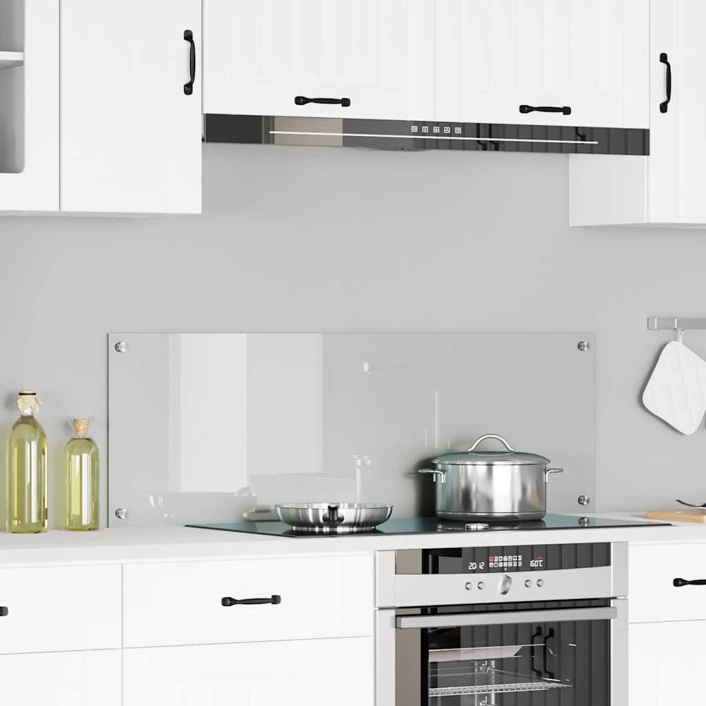 Spatschermen Keuken 70X40 Cm Gehard Glas Wit