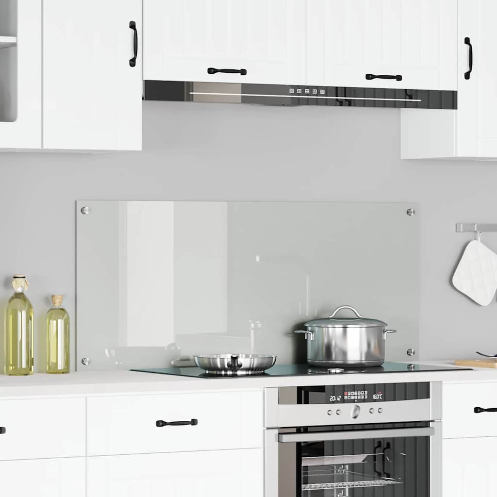 Spatschermen Keuken 70X40 Cm Gehard Glas Wit