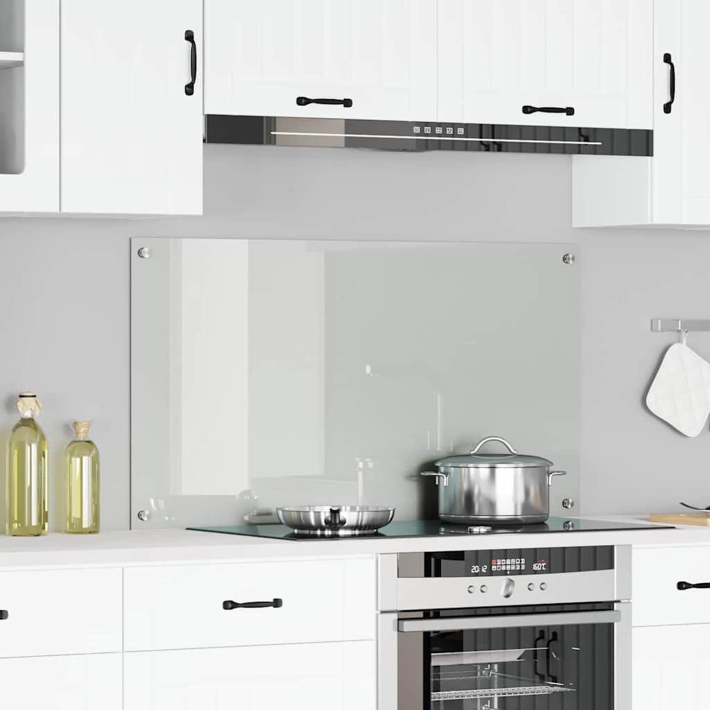 Spatschermen Keuken 70X40 Cm Gehard Glas Wit