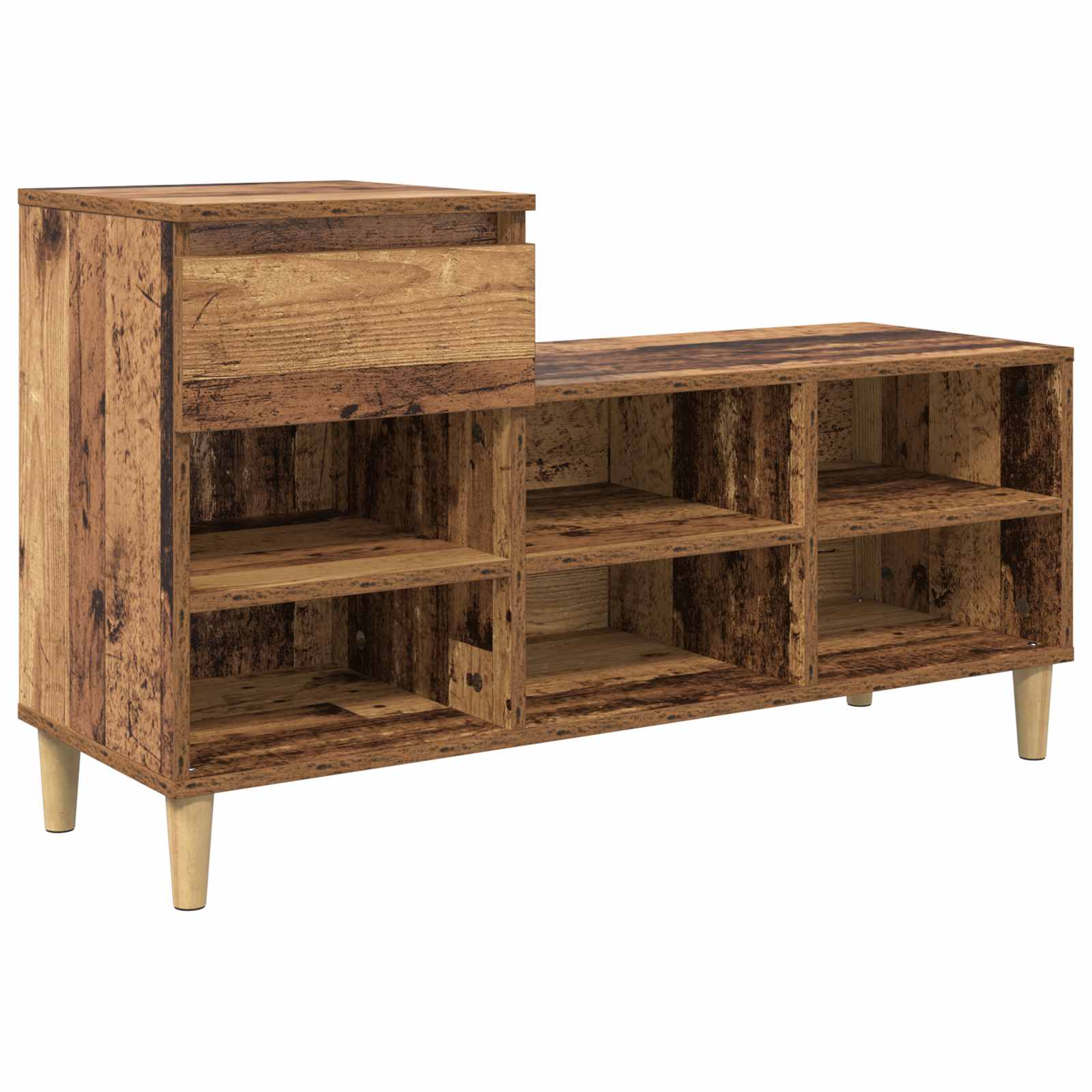 Schoenenkast 102 X 36 X 60 Cm Bewerkt Hout