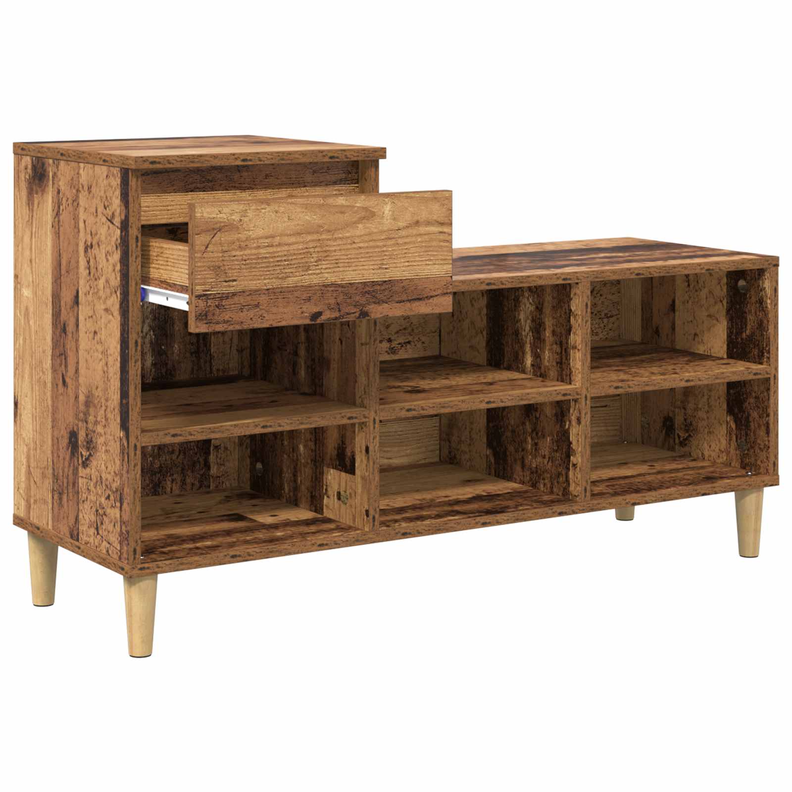 Schoenenkast 102 X 36 X 60 Cm Bewerkt Hout
