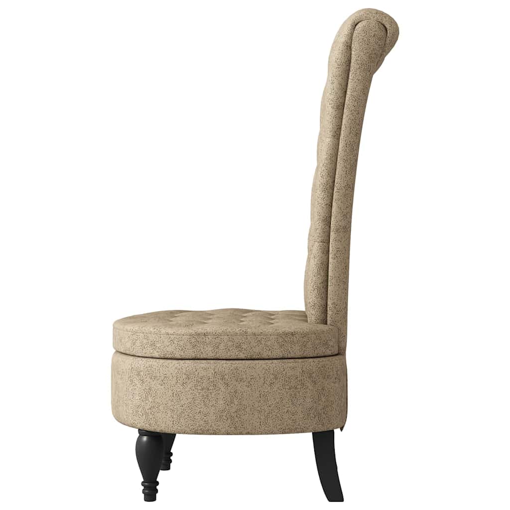 Slipper Stoel 56,5 X 70 X 110 Cm Nep Suede Leer