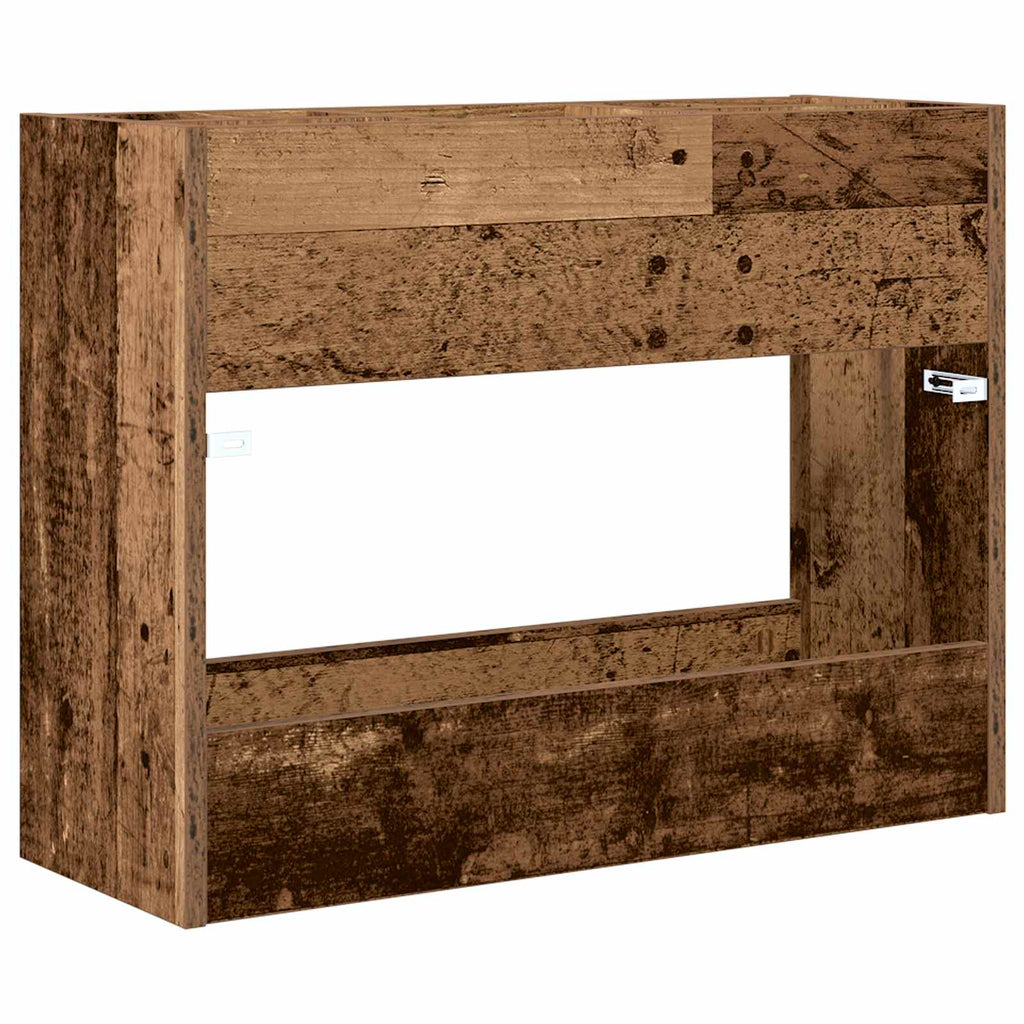 Paraplu Standaard Oudhout 65 X 24 X 50 Cm Bewerkt Hout