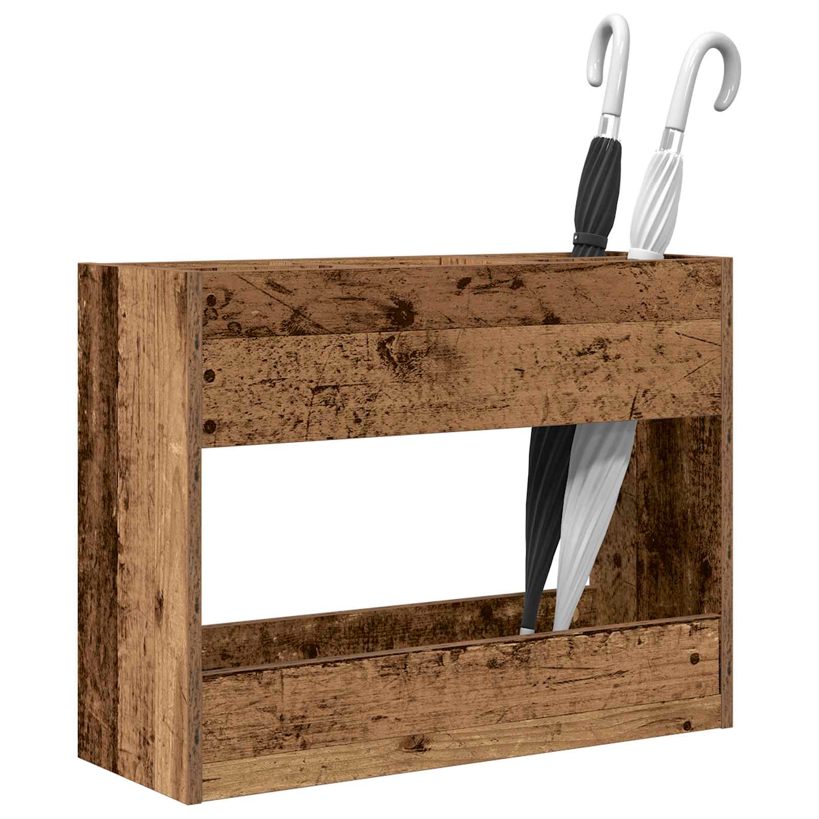 Paraplu Standaard Oudhout 65 X 24 X 50 Cm Bewerkt Hout