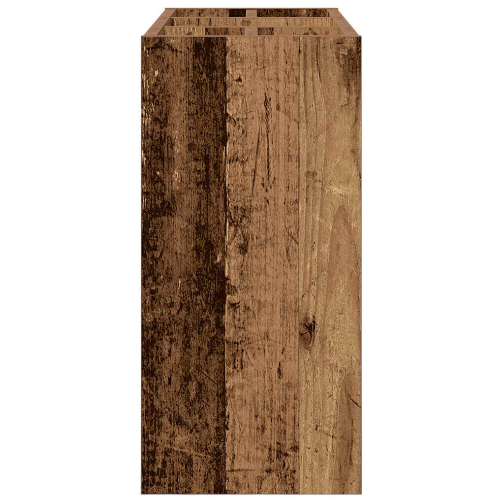 Paraplu Standaard Oudhout 65 X 24 X 50 Cm Bewerkt Hout