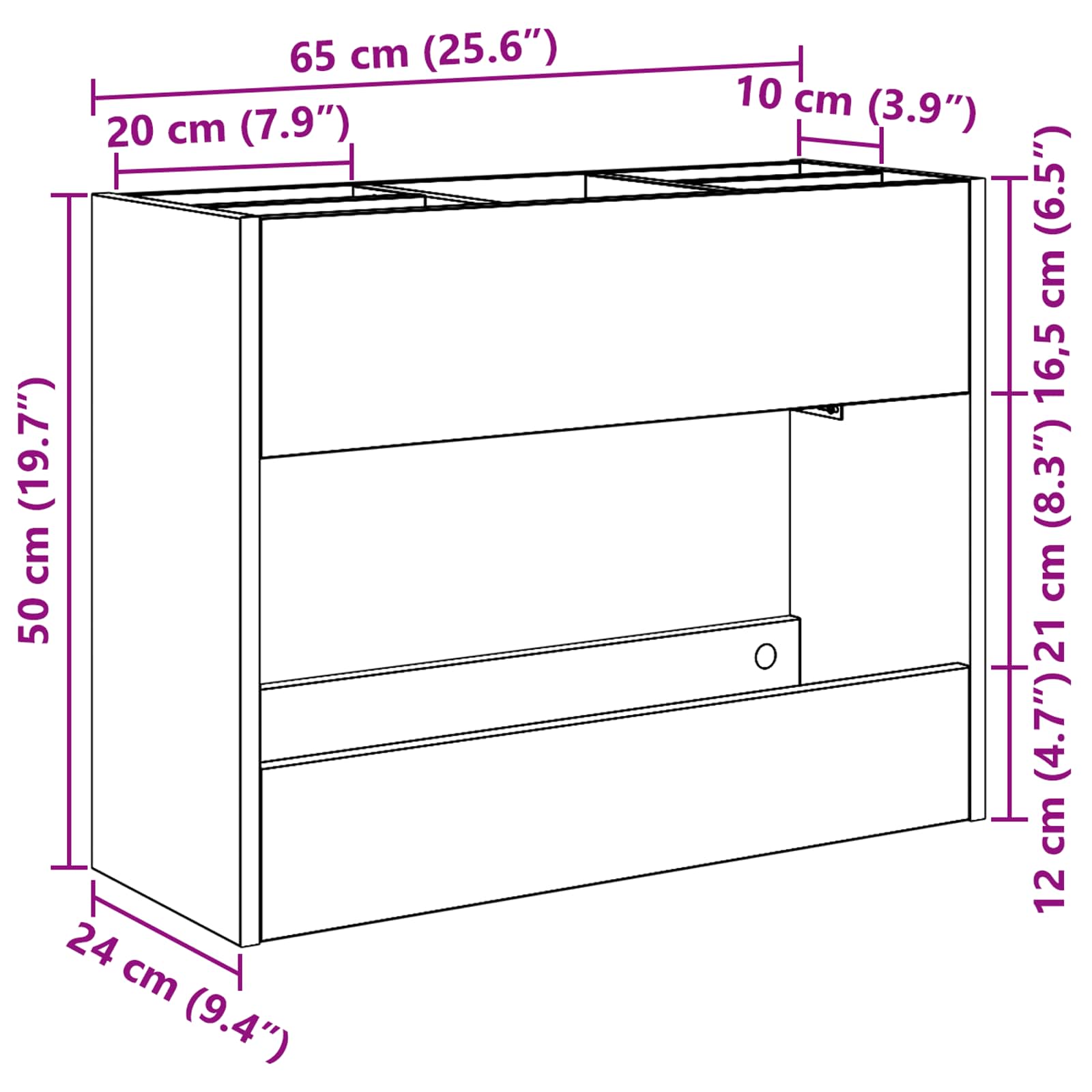 Paraplu Standaard Oudhout 65 X 24 X 50 Cm Bewerkt Hout