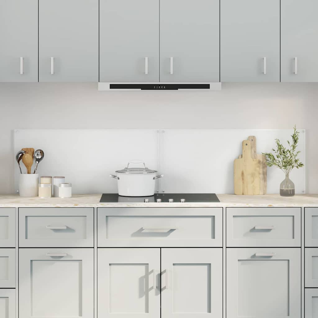 Spatschermen Keuken 70X40 Cm Gehard Glas Wit