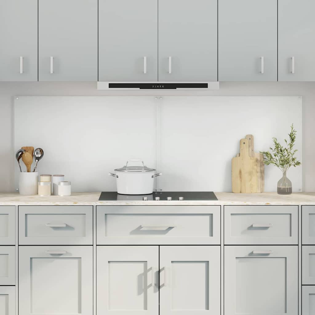Spatschermen Keuken 70X40 Cm Gehard Glas Wit