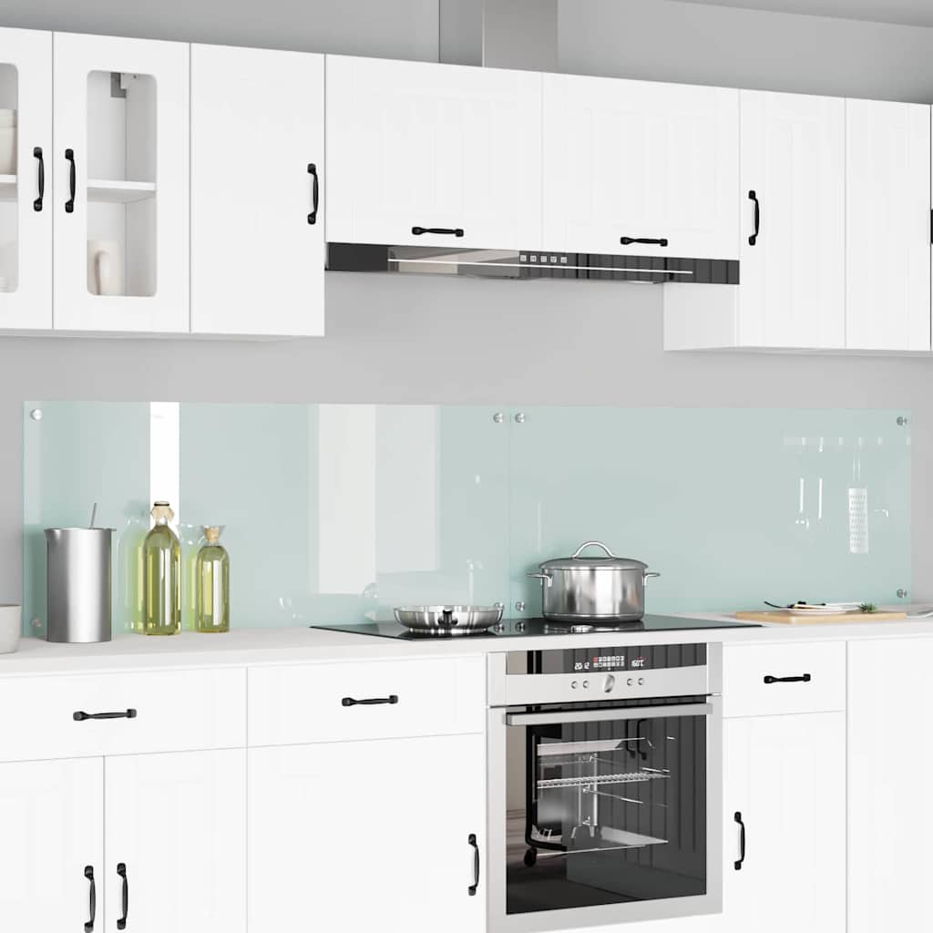 Spatschermen Keuken 70X40 Cm Gehard Glas Wit